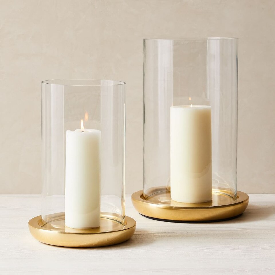 Foundations Antique Brass Metal Candleholders West Elm UK